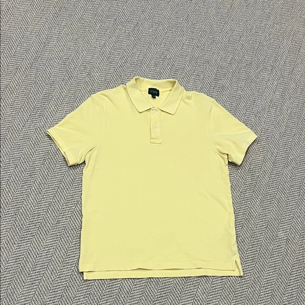 J. Crew Pale Yellow Short Sleeve Polo Shirt